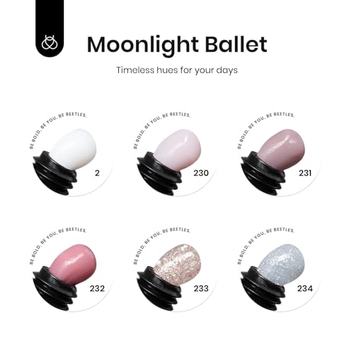 Beetles Nail Extension Gel Kit with Mini UV LED Nail Lamp Frosted Grape 6 Colors Poly Nail Gel Kit with Base Top Coat Beginners DIY Home Salon Gift for Women Fall Winter Nails UV & LED Cured