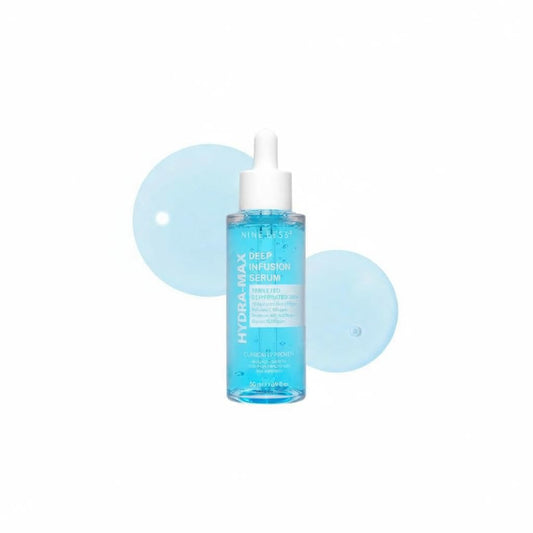 NINELESS HYDRA-MAX Deep Infusion Serum –48hr Korean Hydrating Face Serum with Hyaluronic Acid, Panthenol - 5 Ceramides -Deep Moisture, Fast Absorbing, All Skin Types, 1.69 fl.oz
