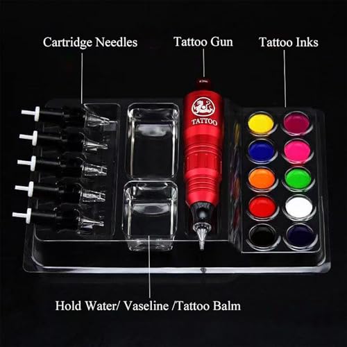 25PCS Disposable Tattoo Cartridge Needle Tray Plastic Tattoo Ink Cup Holder
