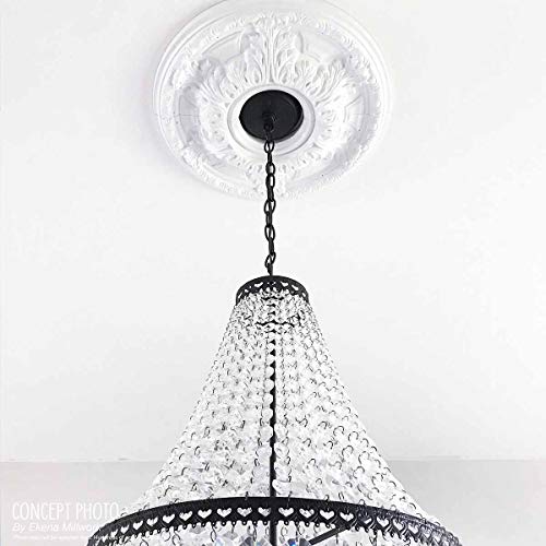 Ekena Millwork CM09BN Benson Ceiling Medallion, 9"OD x 4 1/8"ID x 5/8"P, Primed