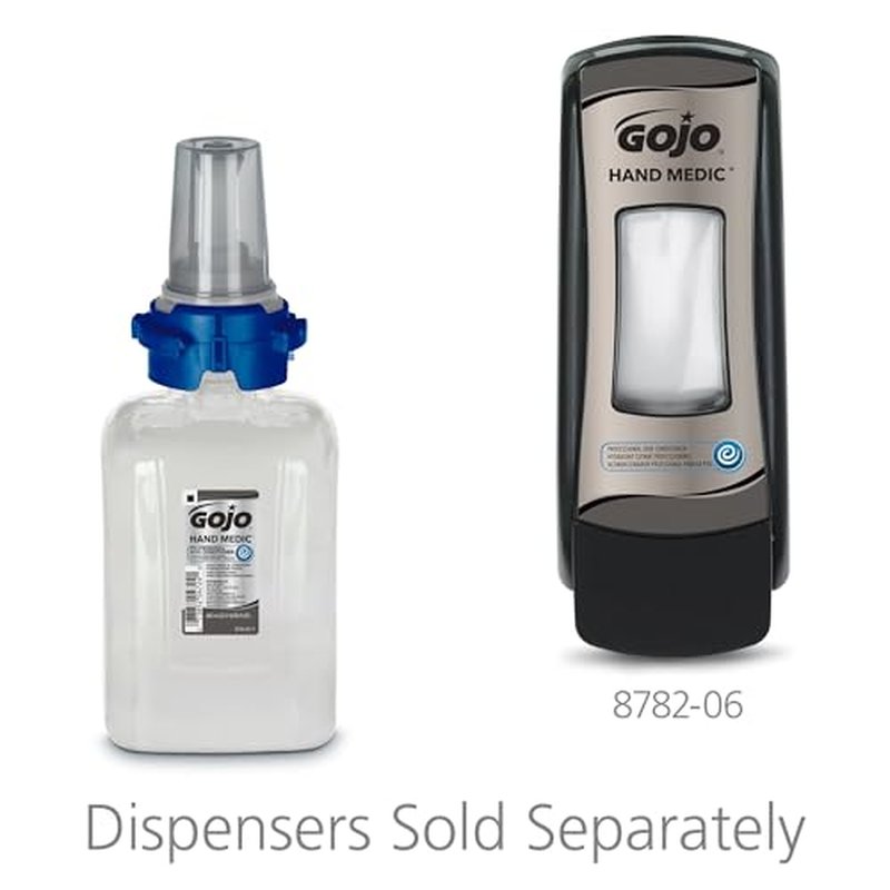 GOJO HAND MEDIC Professional Skin Conditioner for Industrial Environments, Fragrance Free, 685 mL Conditioner Refill ADX-7 Dispenser (Pack of 4) ? 8745-04