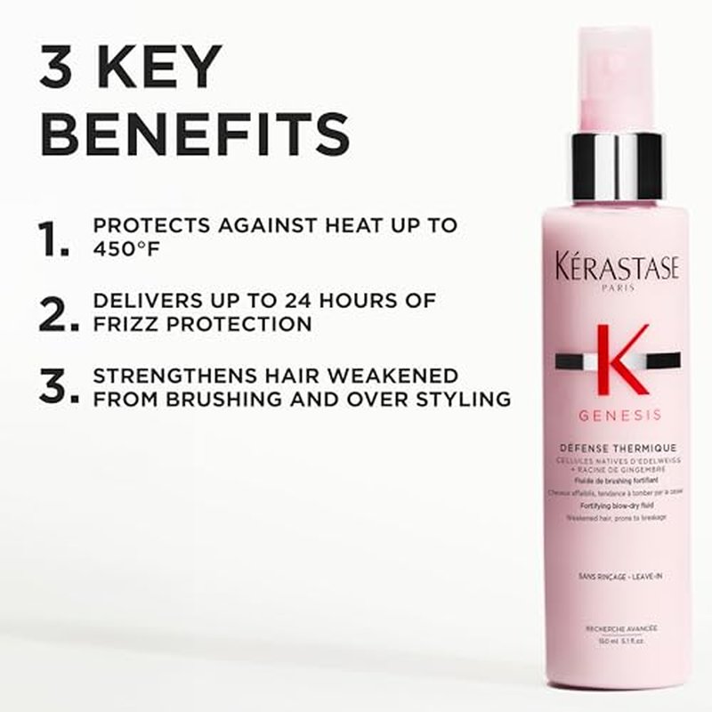 Kerastase Genesis D?fense Thermique Anti Hair-Fall Fortifying Blow-Dry Fluid, 5.1 Ounce