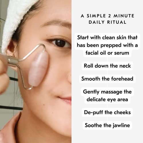 Mount Lai De-Puffing Jade Facial Roller ? The Stone of Eternal Youth, Authentic Jade Face Roller for Sculpting, Soothing & Glowing Skin, Ultimate Facial Massager Tool for Self-Care Ritual
