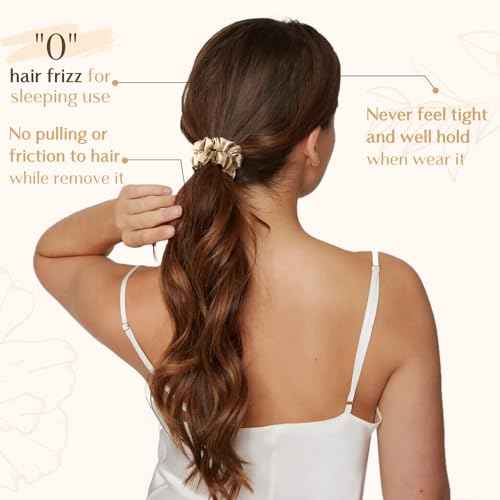 Yanibest Satin Scrunchies for Women, Hair Ties No Damage for Girls, Silk Ponytail Holders 6pcs Headwear