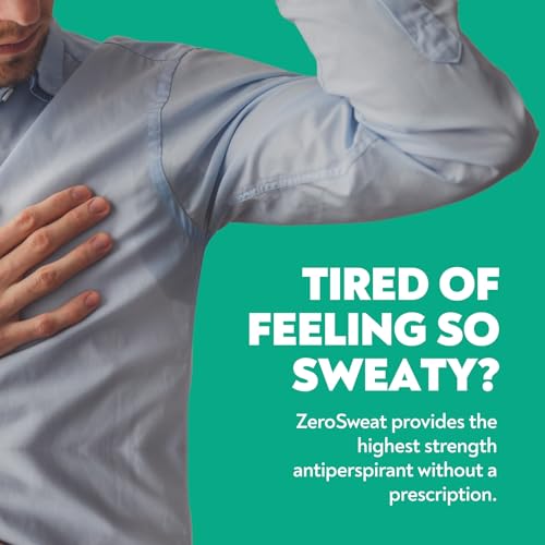 ZeroSweat Antiperspirant Deodorant | Clinical Strength Hyperhidrosis Treatment - Reduces Armpit Sweat 1.2 Fl.Oz (1 Pack)