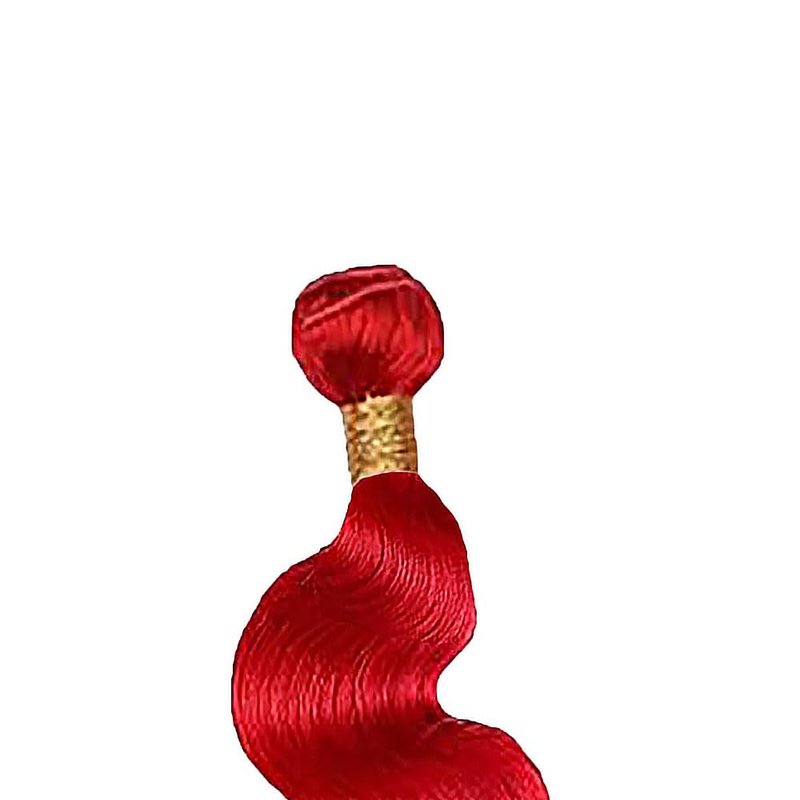 Bright Red Body Wave Hair Bundles - 32 Inch Unprocessed Virgin Human Hair Extensions | Soft Burgundy Color