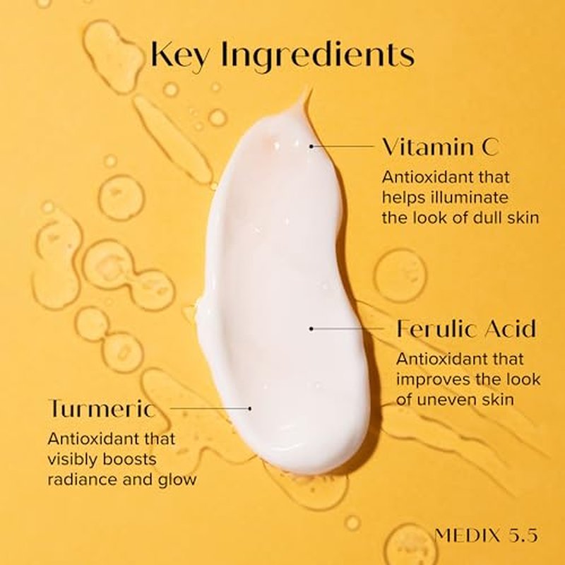 MEDIX 5.5 Vitamin C Cream Face Lotion & Body Lotion Moisturizer | Anti Aging Skin Care Firming & Brightening Cream Diminishes The Look Of Uneven Skin Tone, Age Spots, & Sun Damaged Dry Skin, 15 Fl Oz