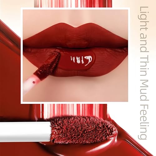 12PCS Matte Liquid Lipstick Set Non-Stick Cup and Not Fade Pigmented Lipstick Long-Lasting Waterproof Velvet Lipgloss Kit Makeup for Girls and Women (Set 01)