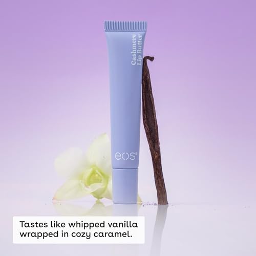 eos Cashmere Lip Butter, Vanilla Cashmere, eos Lip Butter with Plumping Peptides For Smooth Lips, 0.35 fl oz