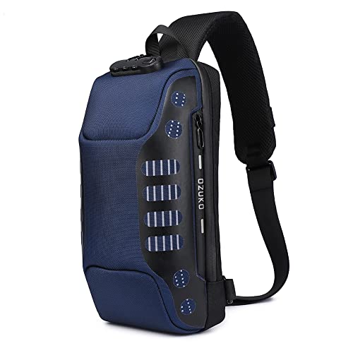 ZUK Anti Theft Sling Bag Shoulder Crossbody Backpack Waterproof Chest Bag with USB Charging Port Lightweight Casual Daypack