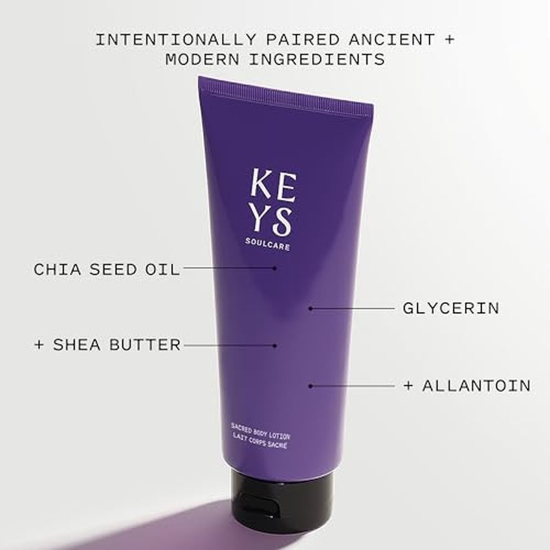 Keys Soulcare Sacred Body Lotion, Absorbs Quickly With Glycerin, Leaves Dry Skin Feeling Soft, Hydrated & Moisturized, Lightweight, Non-Greasy Feel