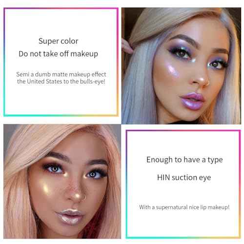 MAEPEOR Glitter Liquid Lipsticks Set 6 Colors Diamond Shimmer Metallic Lipstick Waterproof Long Lasting Makeup Kit Face Eye Glow Shimmer Shinning Lip Gloss Set (Set 01)