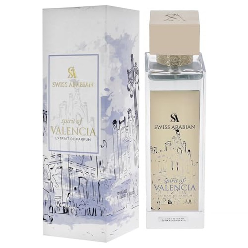 Swiss Arabian Spirit of Valencia - Arabian Perfumes for Women and Men - Long Lasting Extrait de Parfum - Citrus, Floral, Amber Perfume - 3.4 oz
