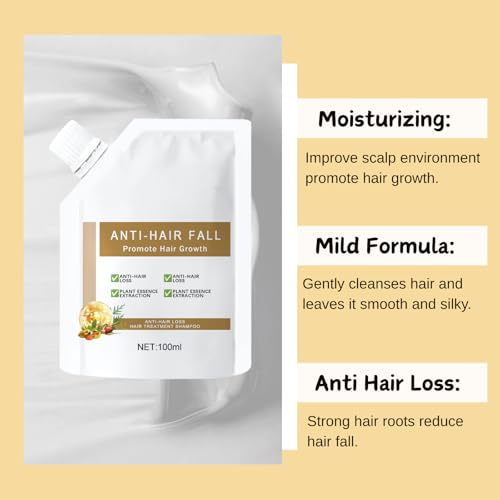 2Pcs Anti-Hair Fall Hair Loss Shampoo,Anti-Hair Fall Promote Hair Growth Shampoo, Rich in Various Plant Extracts Moisturize hair,Suitable For All Hair Type