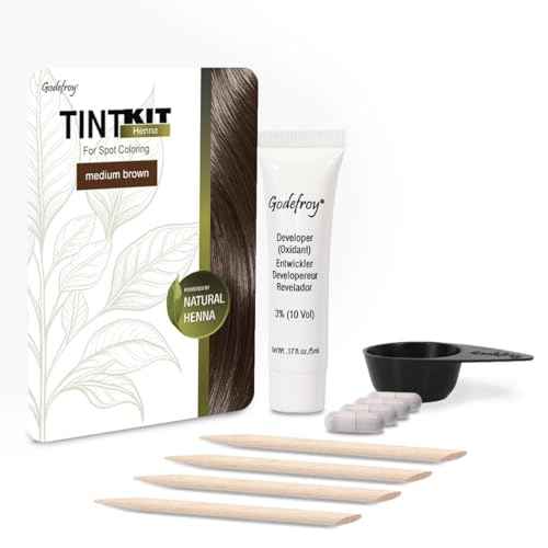 Godefroy Powered by Henna - Tint Kit 4 Applications | Medium Brown | Spot Hair Color Powered by Natural Henna