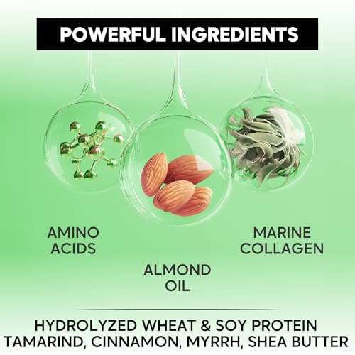 AFRO BRAZILIAN BONDOX Extra-Strong Hair Mask - Intense Hair Treatment for Afro, Coarse & Curly Hair - Deep Repair & Frizz Control - With Almond & Shea Oils, Seaweed - Formaldehyde Free - 2.82oz