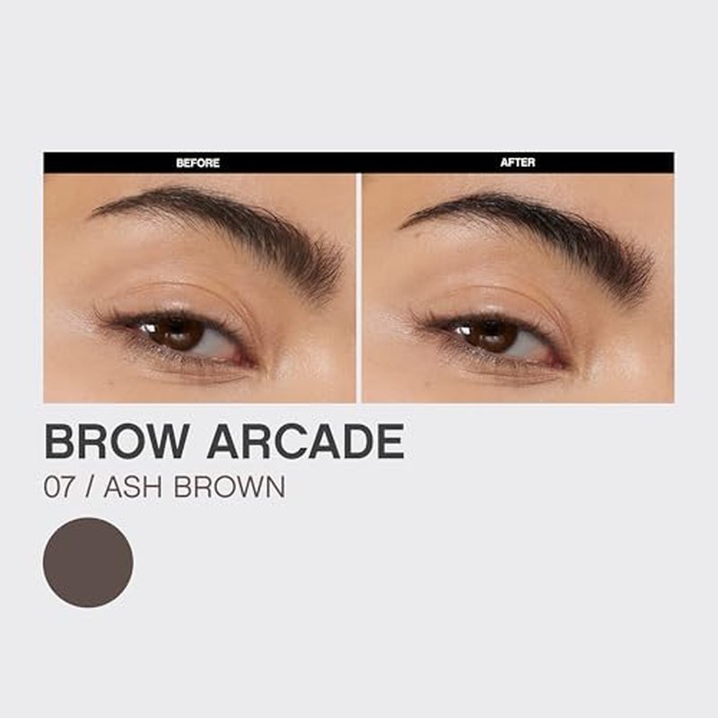 Vivienne Sab? Brow Arcade Eyebrow Pencil ? Micro Definer with Brush for Cool-Toned Hair, Smudge-Proof Color and Longwear Shape Enhancement, Shade 07 Ash Brown, 0.035 oz