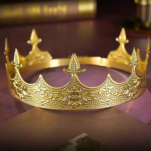 King Crown for Men Crowns Tiara for Birthday Party Costume