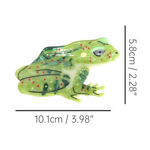 Funny Green Frog Hair Clip,Cute Acetate Hair Claw,Novelty Hair Clips for Women