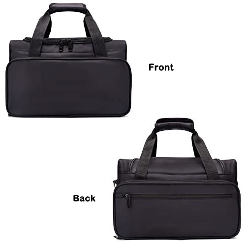 Barber Hairdressing Bag, for Solon Tools Bag Makeup Cosmetics Portable Handbag, Hair Stylist and Beauty Artist Travel Large Storage Bag(Black)