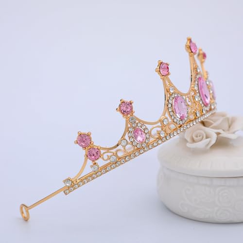 FORSEVEN Crystal Tiaras Birthday Crown for Women Wedding Rhinestones Princess Party Headbands Hair Accessories for Women and Girls Halloween Decorations Headband