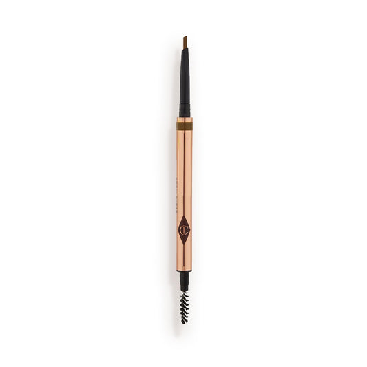 Charlotte Tilbury Brow Cheat Eyebrow Pencil - Refillable Micro-Precision Brow Pencil with Angled Tip for Natural Hair-Like Strokes - 16-Hour Wear, Waterproof, Vitamin E + Carnauba Wax - Soft Brown