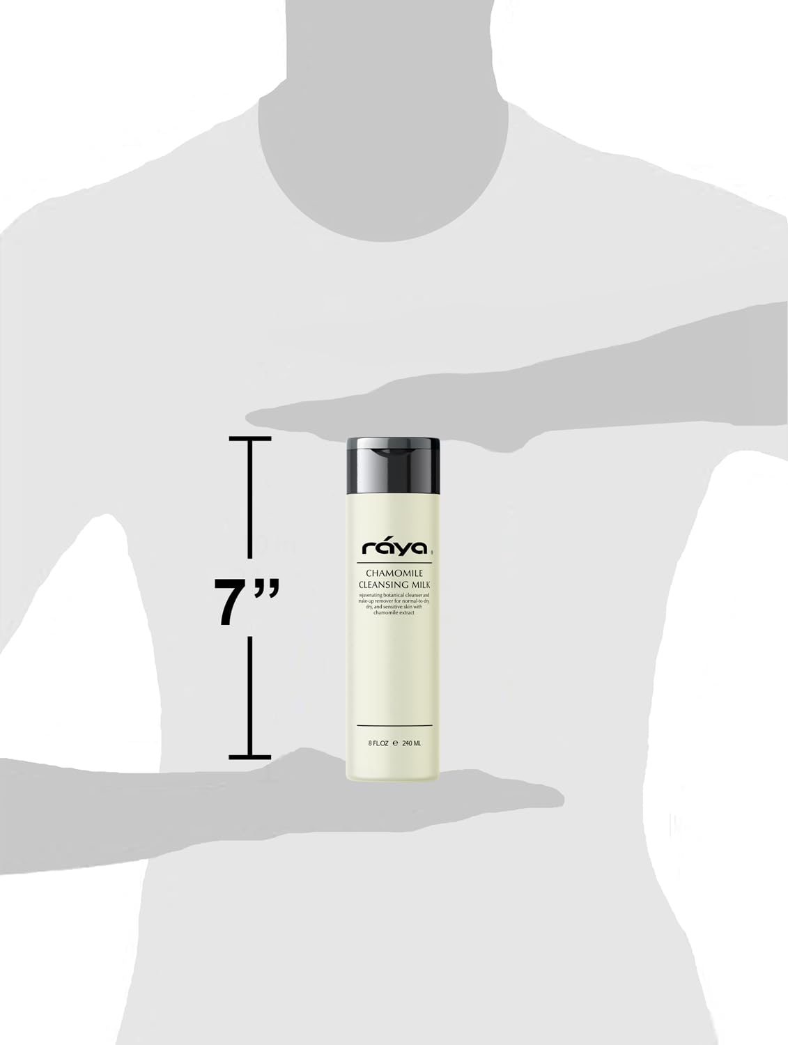 Raya Chamomile Facial Cleansing Milk 8 oz (152) | Gentle, Soap-Free Fluid Cleanser and Make-Up Removing Lotion for Dry and Sensitive Skin | Helps Calm Irritations and Refine Pores