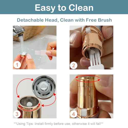 Eyebrow Facial Trimmer for Women - 2 in 1 Rechargeable Face Eye Brow Shaver - Face Remover Peach Fuzz Painless Facial Removal Built-in LED Light for Lips Arm Nose Hair Bikini Line Body (Pink)