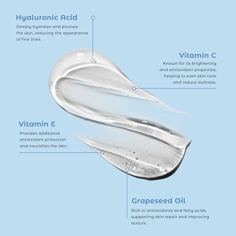 New Brightening Eye Gel With Hyaluronic Acid, Vitamin C & E, Peptides For Dark Circles Puffiness, Wrinkles, Fine Lines, Crows Feet, Dark Spots For A More Radiant Appearance 0.5 FL OZ (15 ML)