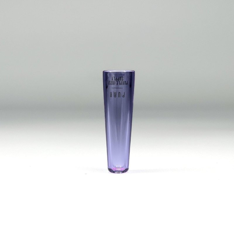Purple Rose Supply Small Glass Mouthpiece – 2" Reusable Borosilicate Insert – Wide Fit (~13.5mm) – Durable, High-Flow Glass Piece – Easy to Clean & Reuse