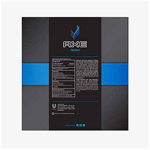 AXE Phoenix Holiday Gift Set With Body Spray, Antiperspirant & Deodorant Stick and Body Wash for Grooming 3 count