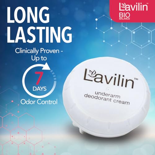 Lavilin Bio Balance Underarm Deodorant Cream, Up to 7 Days Odor Free (2 Pack)