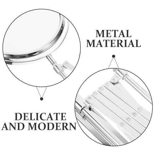 BESPORTBLE Wall Mount Makeup Mirror, 6-Inch Two-Sided Extension Mirror with 3X Magnification - Chrome Bathroom 360¡Æ Swivel