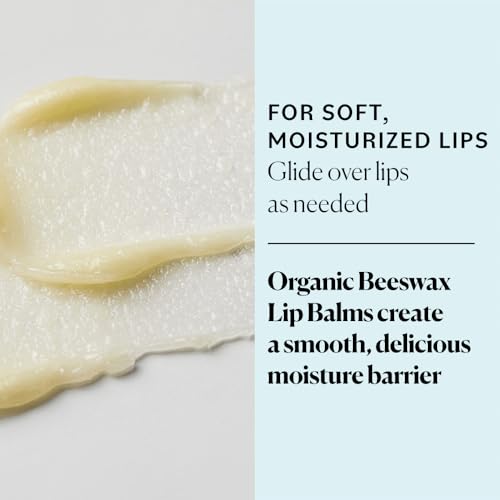 Sky Organics Organic Lip Balms With Beeswax for Lips, USDA Certified Organic, Four Assorted Flavors to Moisturize, Soothe & Soften, 4pk.