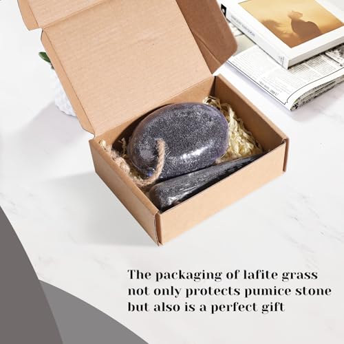 Pumice Stone Set - 2 Packs Natural Foot Scrubbers to Remove Dead Skin and Callusess, Pedicure Exfoliation Tools for Feet and Hands