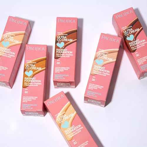 Pacifica Ultra CC Cream Radiant Foundation SPF 17 -Neutral Fair – Medium Coverage Color Correcting Cream, Dewy Finish, Mineral SPF, 1 oz