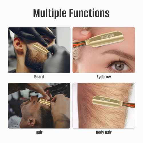 Straight Razors for Men,Stainless Steel Barber Razor with Guard Professional Straight Single Edge Razor Kit, Premium Barber Razor for Men's Shaving,Salon and Home Included 10 Blades