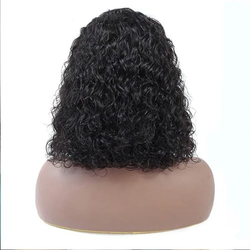 Curly Bob Wig Human Hair 13X4 Water Wave Lace Front Wig Human Hair Pre Plucked 250% Density Curly Bob Wigs for Women Natural Color 16 Inch¡¦