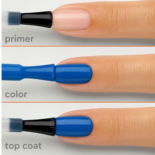 Sally Hansen Miracle Gel Salon Quality Nail Polish | Gel-Like Formula, Two-Step System, No UV Light Needed, Long Lasting | Opaque | 609 Midnight Mod | Navy Blue Nail Polish