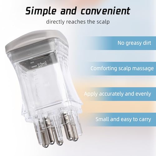 2pcs Hair Applicator Tool, Fast Apply Applicator Bottle Easy to Clean Root Comb for Hairs Oil Scalp Oil Serum Massager for Hairs Growth