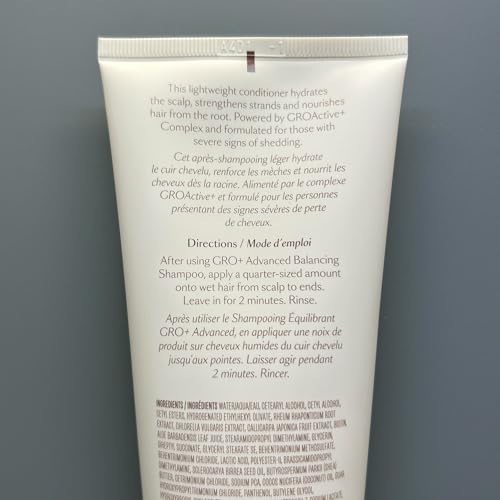 VEGAMOUR GRO+ Advanced Balancing Conditioner | Hydrates the Scalp, Nourishes and Softens Hair | For Severe Signs of Thinning | Color Safe, Vegan, Cruelty-Free, Formulated Without Silicones (8 Fl Oz)