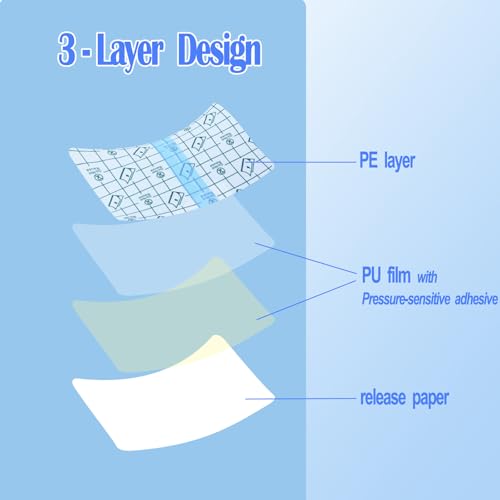 6 Rolls Tattoo Aftercare Bandage - Second Skin Tattoo Cover Up Patch Tape Tattoos Waterproof Bandage Transparent Film for Healing Tattoos Supplies Swimming Shower (2 Inch, 4 Inch, 6 Inch)