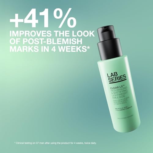 Lab Series Men's Clear LS Deep Pore Purifying Face Wash with Salicylic Acid - Cleanser Suitable for Acne Prone Skin - Skin Care for Men - Dermatologist Tested