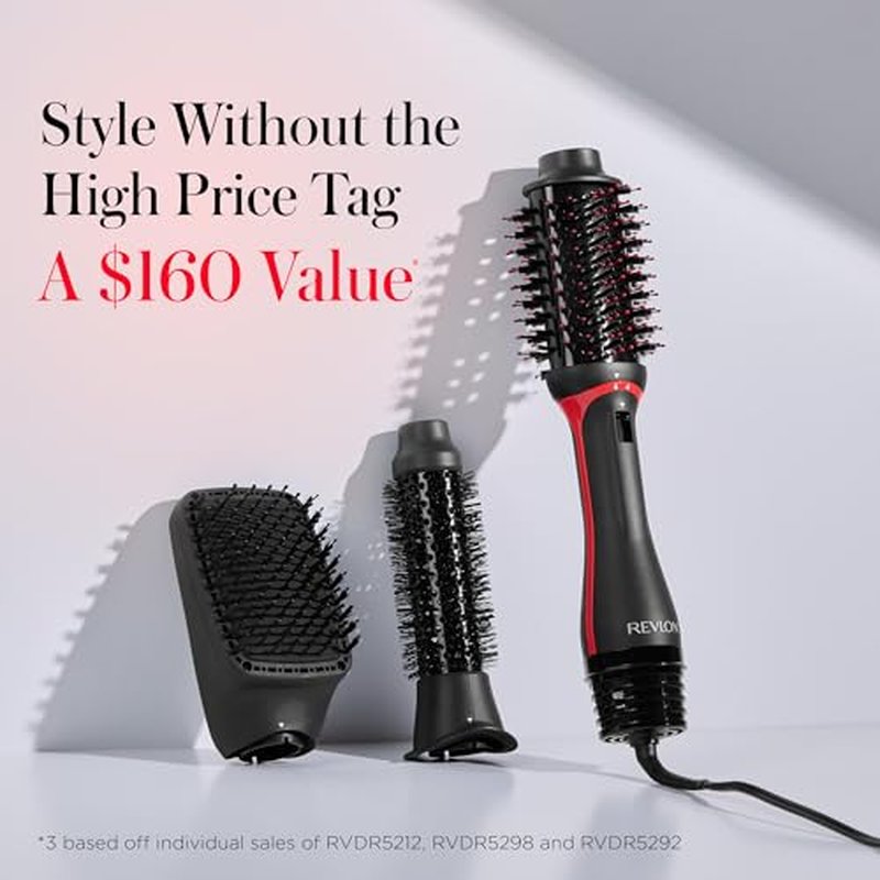 REVLON 3-in-1 Multi-Styler - Dry, Curl, Smooth, Shape and Volumize in One-Step - Blow Dryer Brush, Heated Styler and Hair Straightening Brush in One, Gorgeous Salon Blowouts Without The High Price