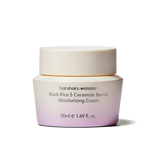 HARUHARU wonder Black Rice 5 Ceramide Barrier Moisturizing Cream 1.69 fl oz, Barrier Repair, Ceramides, Dry Skin Care, Long-Lasting Hydration, Soothing Nourishing, Lightweight, Vegan
