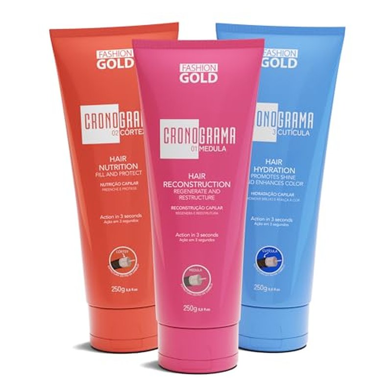 CRONOGRAMA CAPILAR, 3-SECOND HAIR FIX, Hair Mask for Damaged Hair, Deep Conditioning Hair Mask, Tratamiento para Cabello Seco y Maltratado, Deep Conditioner for Dry Damaged Hair, Frizz-Free