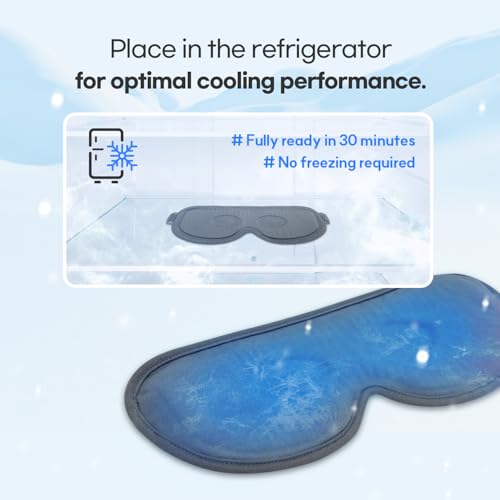 HuBDIC Hubicare Eye Cool Gel Mask for Eye Massager, Cooling Eye Mask with Detachable Strap ?Reusable Gel Eye Pad for Puffiness, Dry Eyes, Migraines & Relaxation Cold Compress
