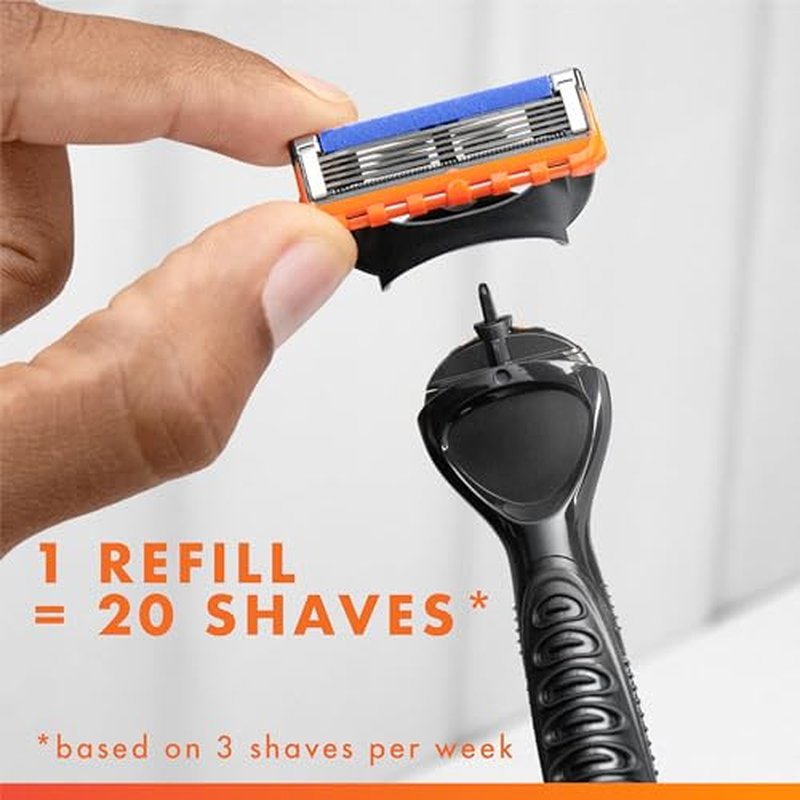 Gillette Fusion5 Power Razor Refills for Men, 10 Razor Cartridges, Larger Lubrication Strip, Precision Trimmer, 5-Blade Razor Blades for Close Shave