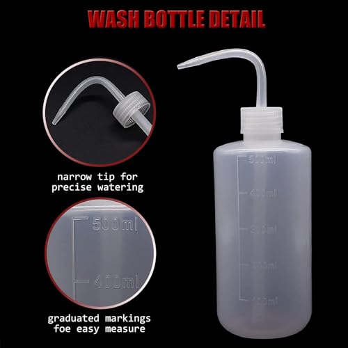 Sotica Tattoo Wash Bottles with Bags 2pcs 500ml Tattoo Squeeze Bottles 16oz with 250pcs Wash Bottle Bags Tattoo Bottle Covers Tattoo Accessories