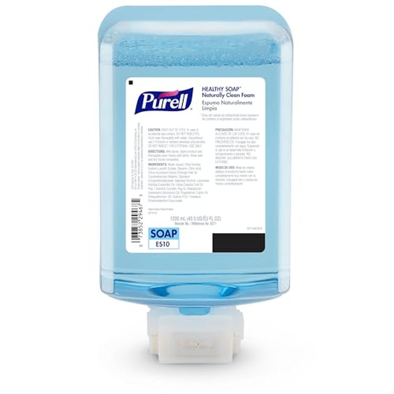 PURELL HEALTHY SOAP with CLEAN RELEASE Technology Foam, Light Fragrance, 1200 mL Refill for PURELL ES10 Automatic Soap Dispenser (Pack of 2) - 8371-02